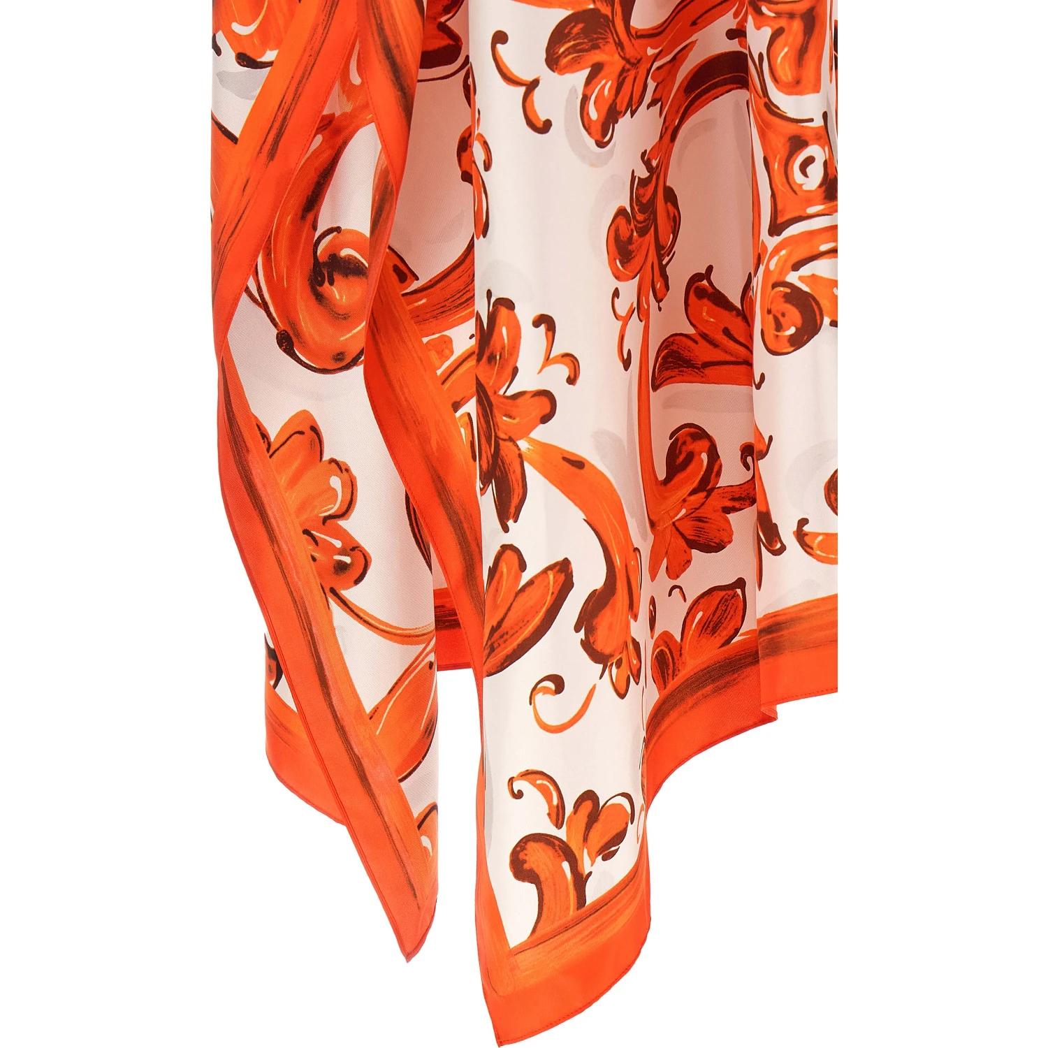 Orange Silk Long Dress