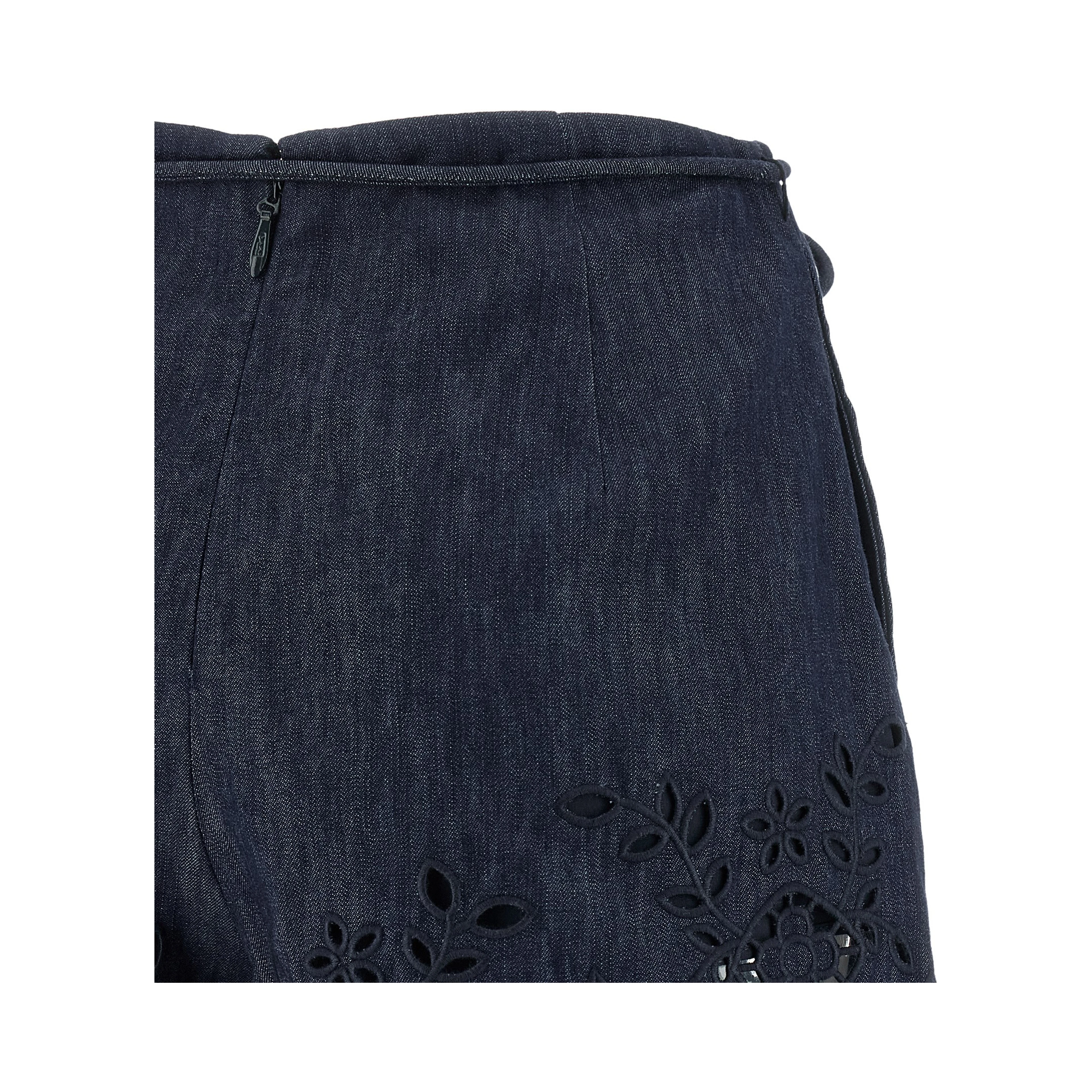 Blue Cotton Bermuda Shorts