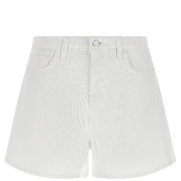 White Cotton Bermuda Shorts