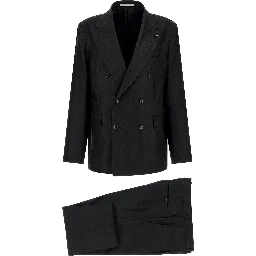 Black Linen Two-Piece Suit