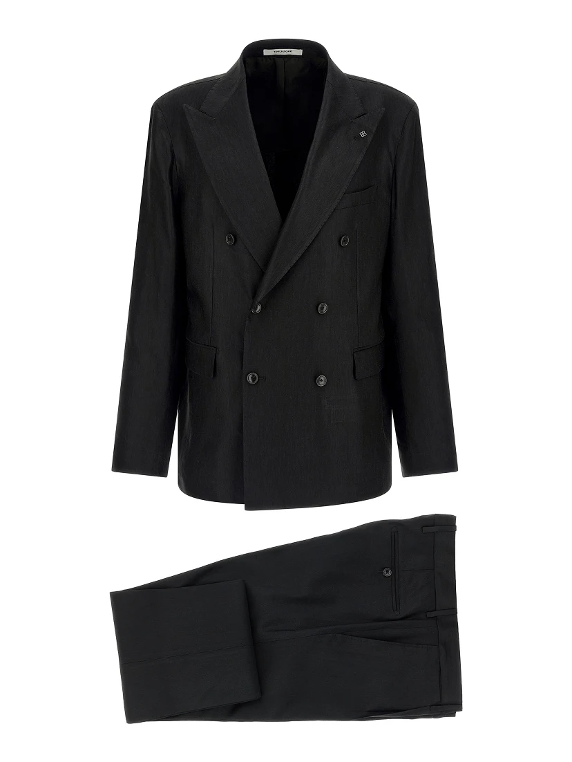 Black Linen Two-Piece Suit