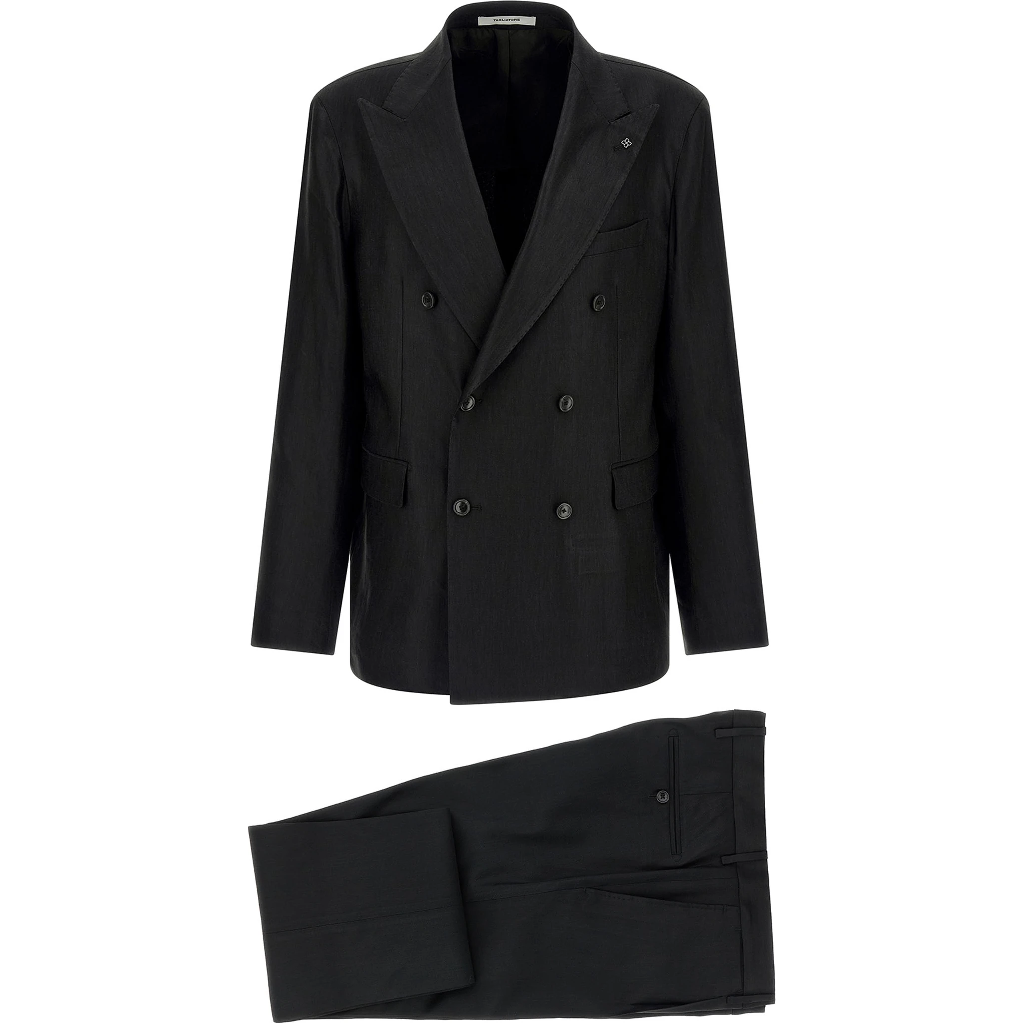 Black Linen Two-Piece Suit