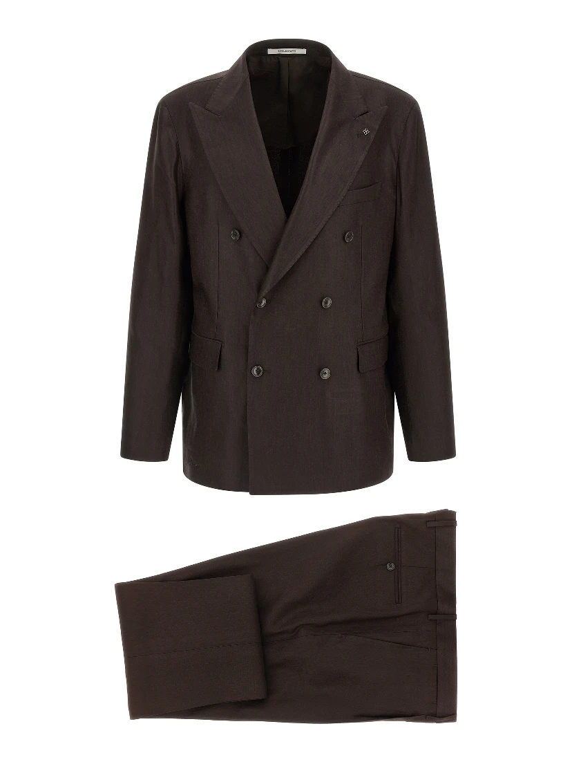 Brown Linen Two-Piece Suit