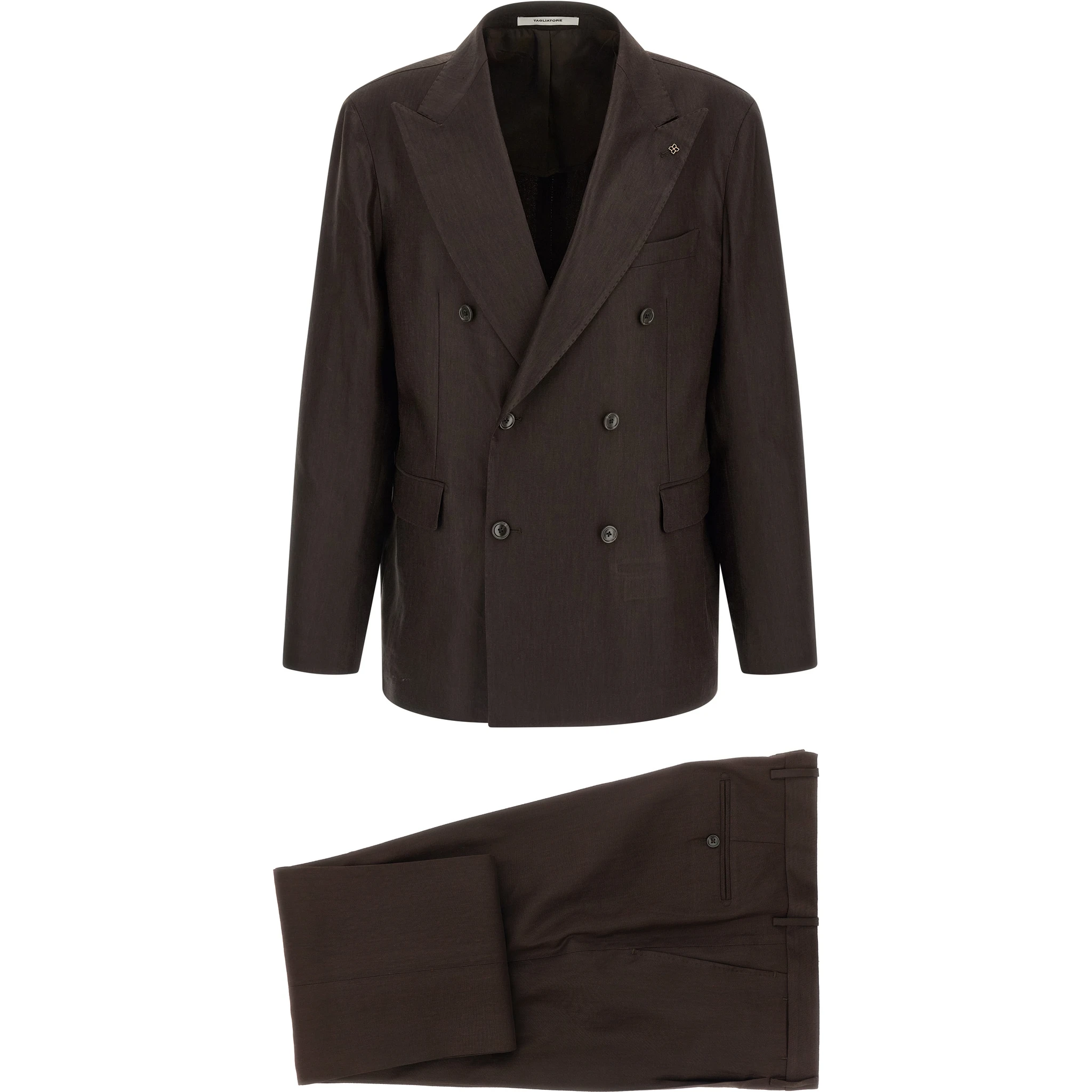 Brown Linen Two-Piece Suit