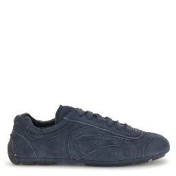 Blue Calf Leather Bos Taurus Athletic Sneakers