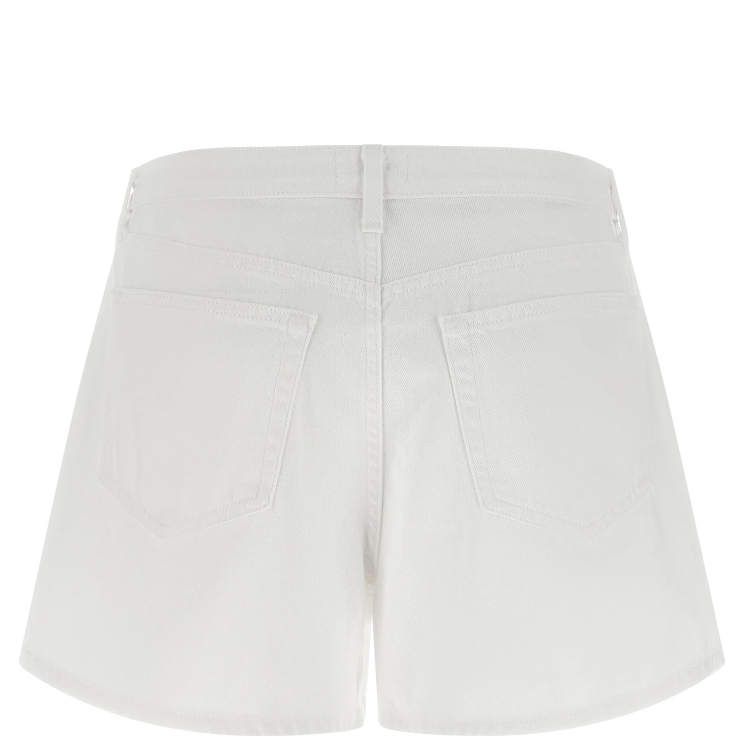 White Cotton Bermuda Shorts