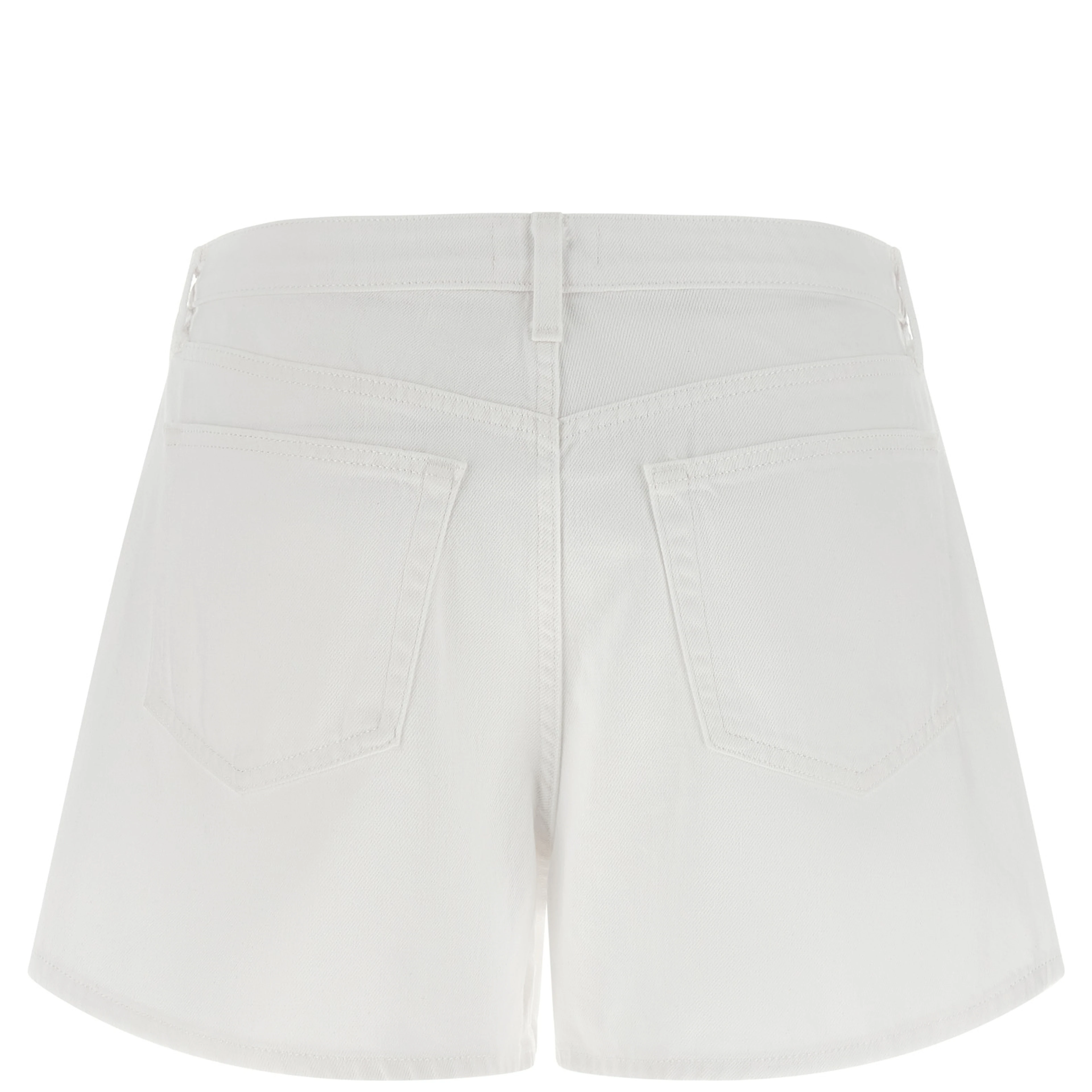 White Cotton Bermuda Shorts