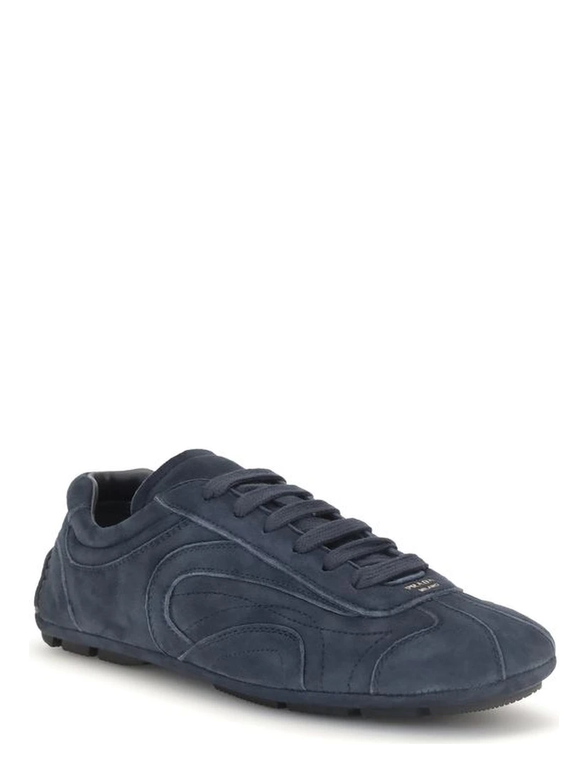 Blue Calf Leather Bos Taurus Athletic Sneakers