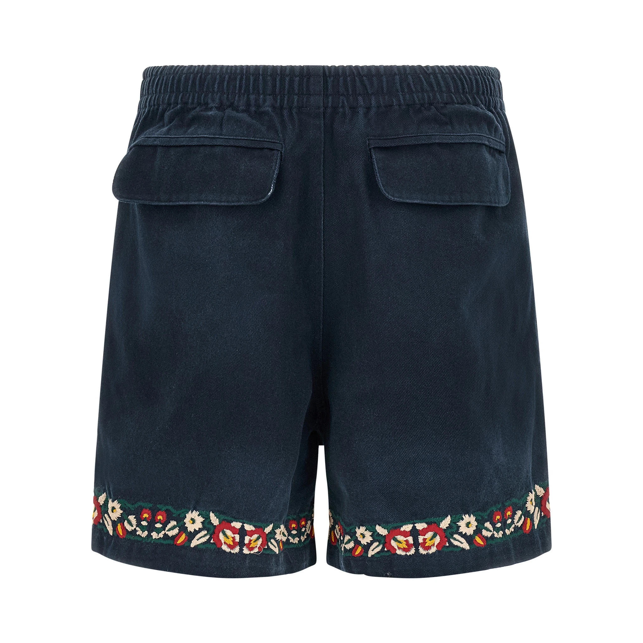Blue Cotton Bermuda Shorts