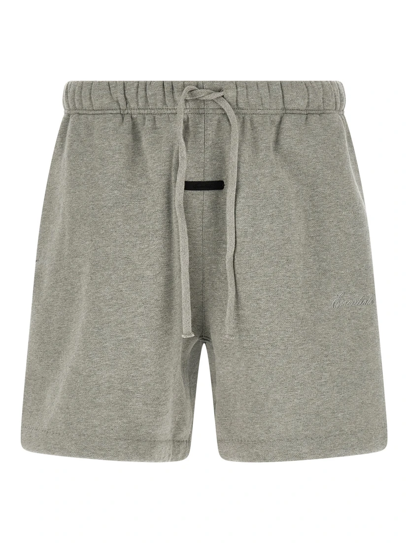 Gray Cotton Bermuda Shorts