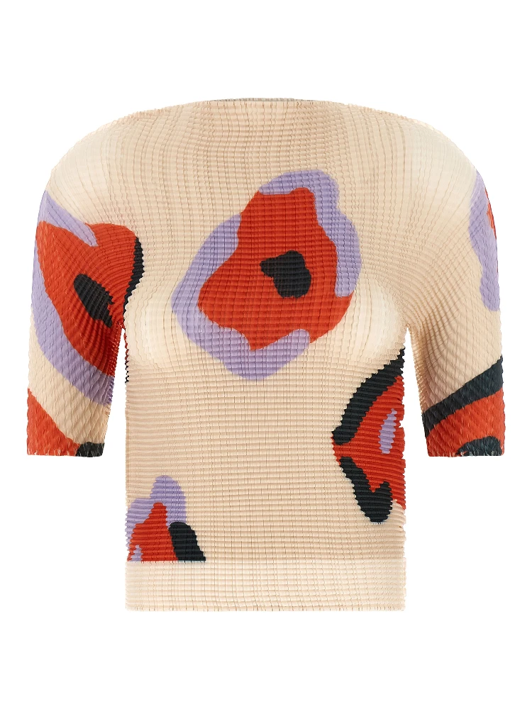 Beige Polyester Pattern Shirt