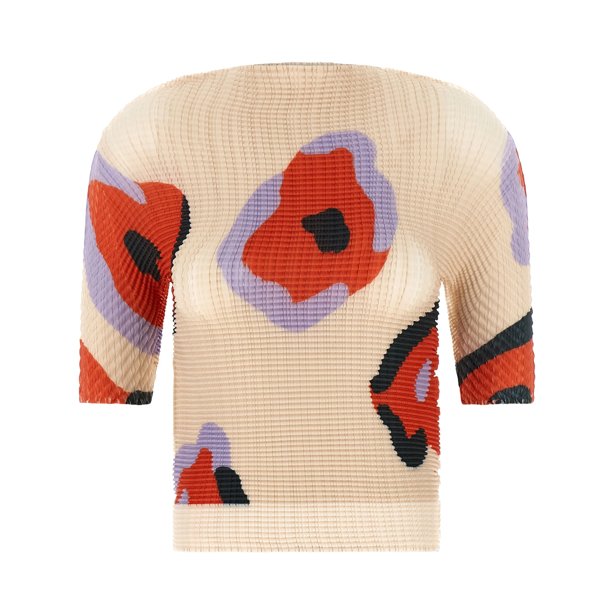 Beige Polyester Pattern Shirt