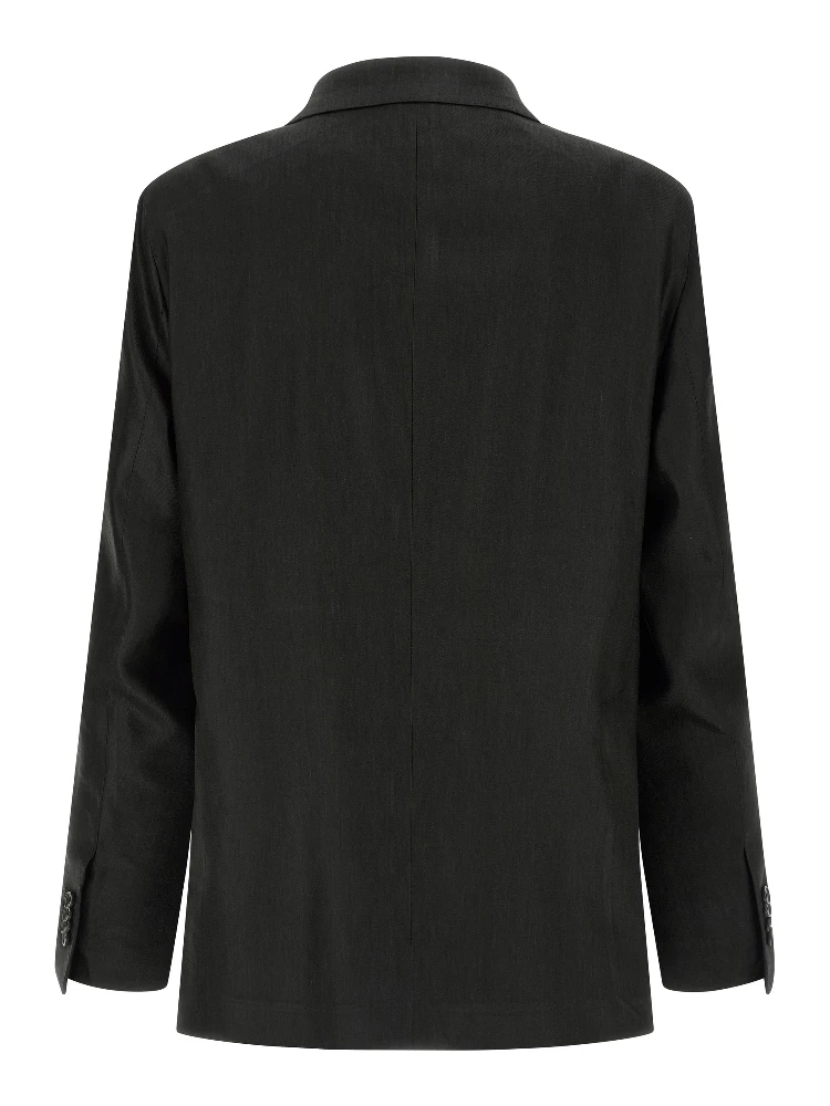 Black Linen Two-Piece Suit alternative