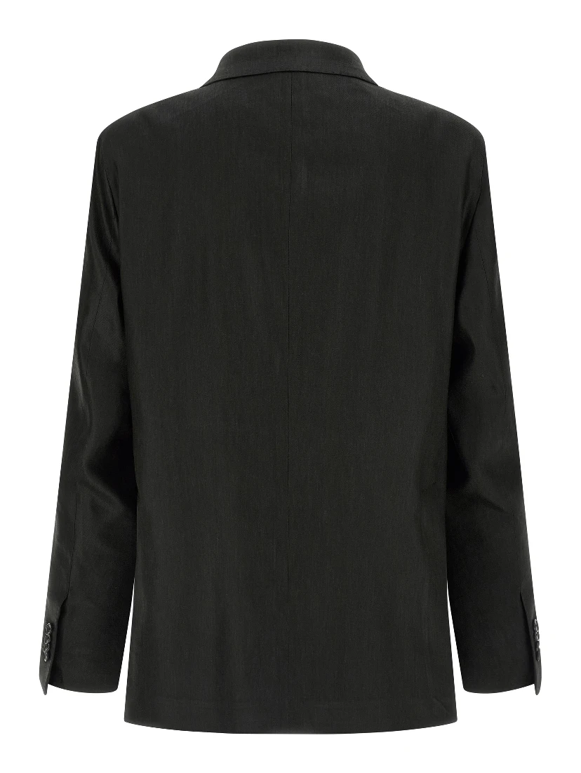 Black Linen Two-Piece Suit