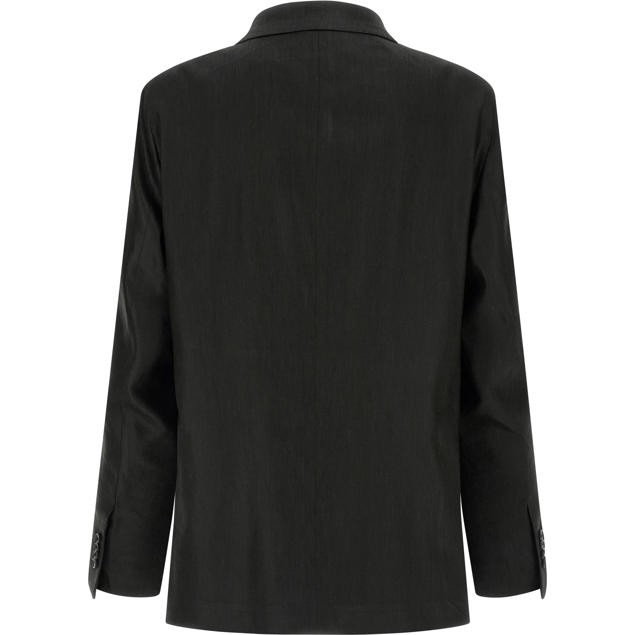 Black Linen Two-Piece Suit