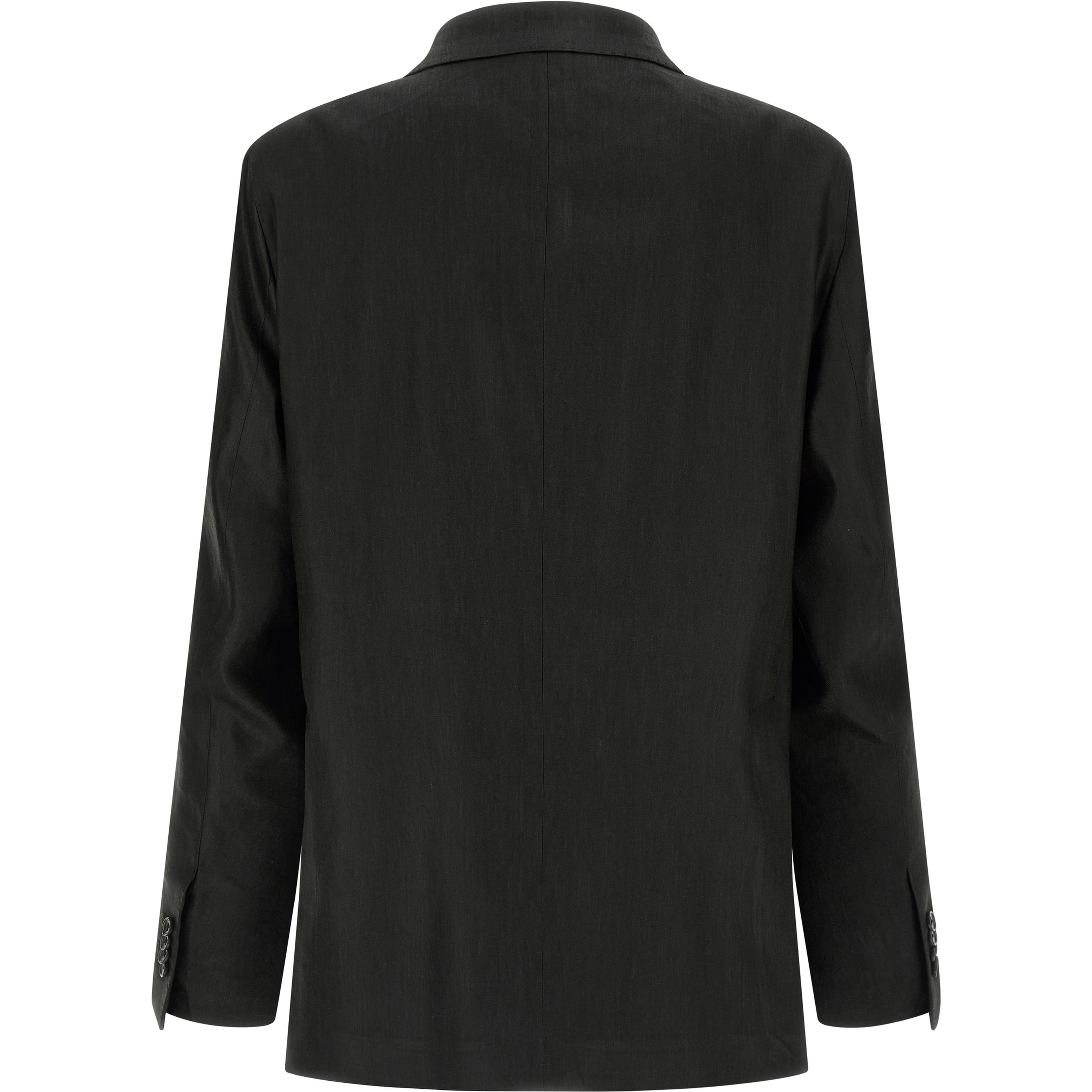 Black Linen Two-Piece Suit