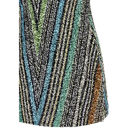 Multicolor Viscose Short Dress