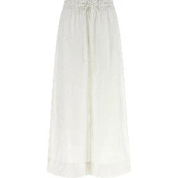 White Linen Casual Pants
