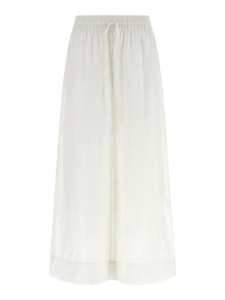 White Linen Casual Pants