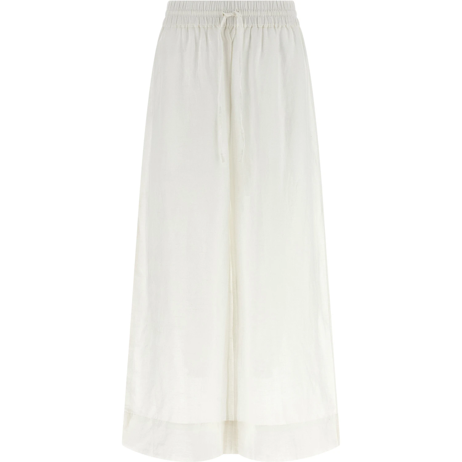 White Linen Casual Pants