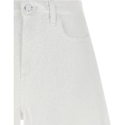 White Cotton Bermuda Shorts