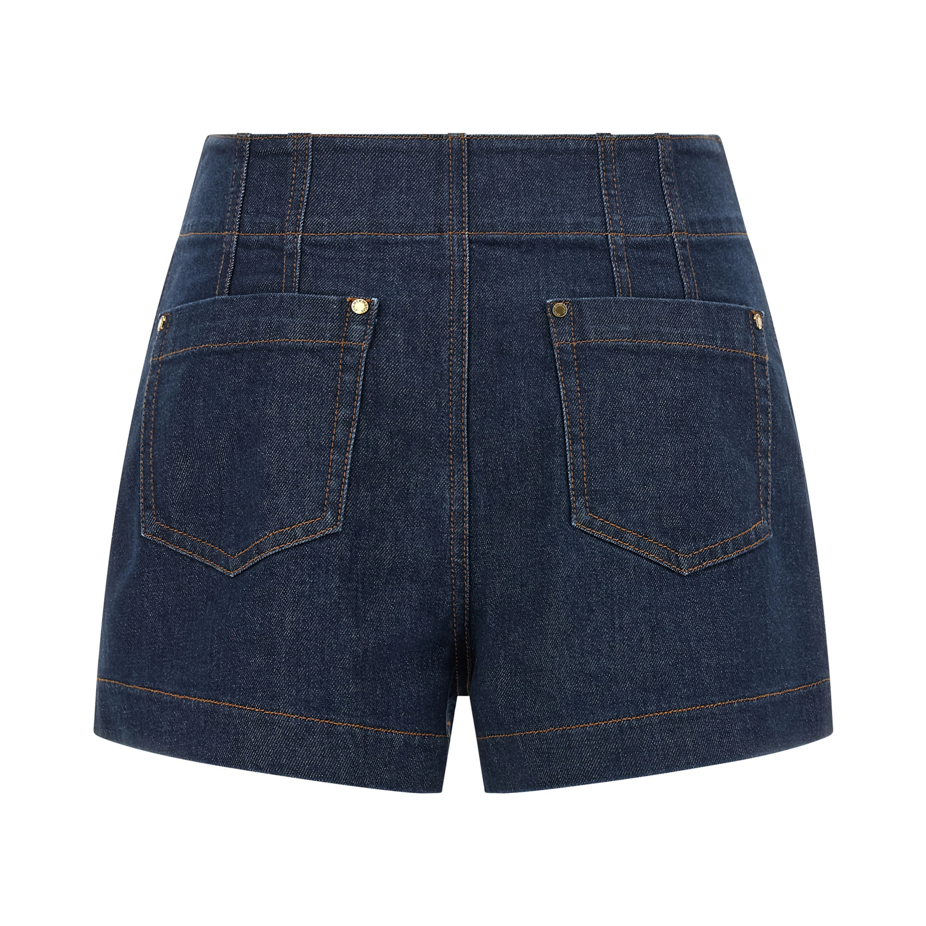 Blue Cotton Bermuda Shorts