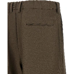 Brown Wool Casual Pants