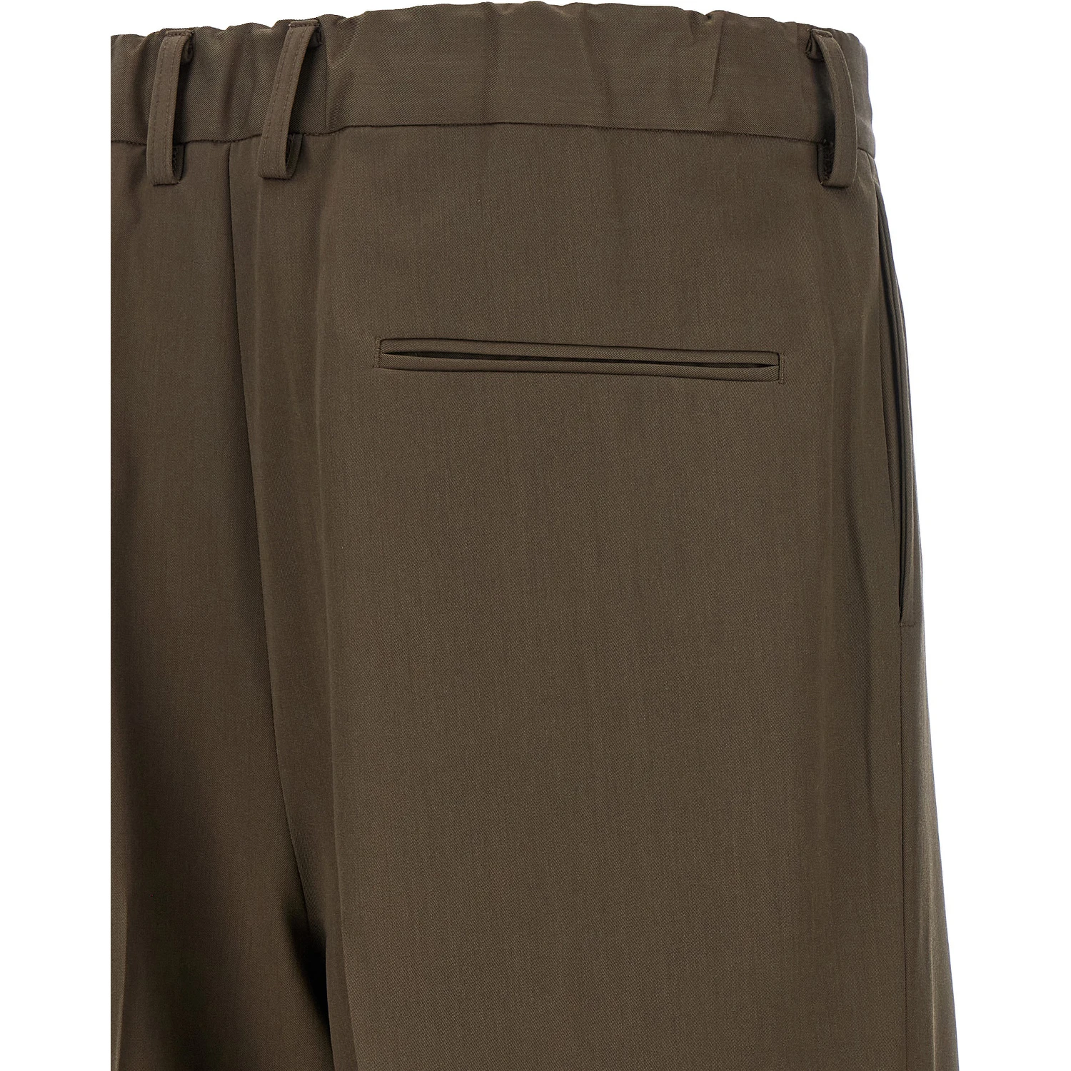 Brown Wool Casual Pants