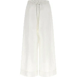 White Linen Casual Pants