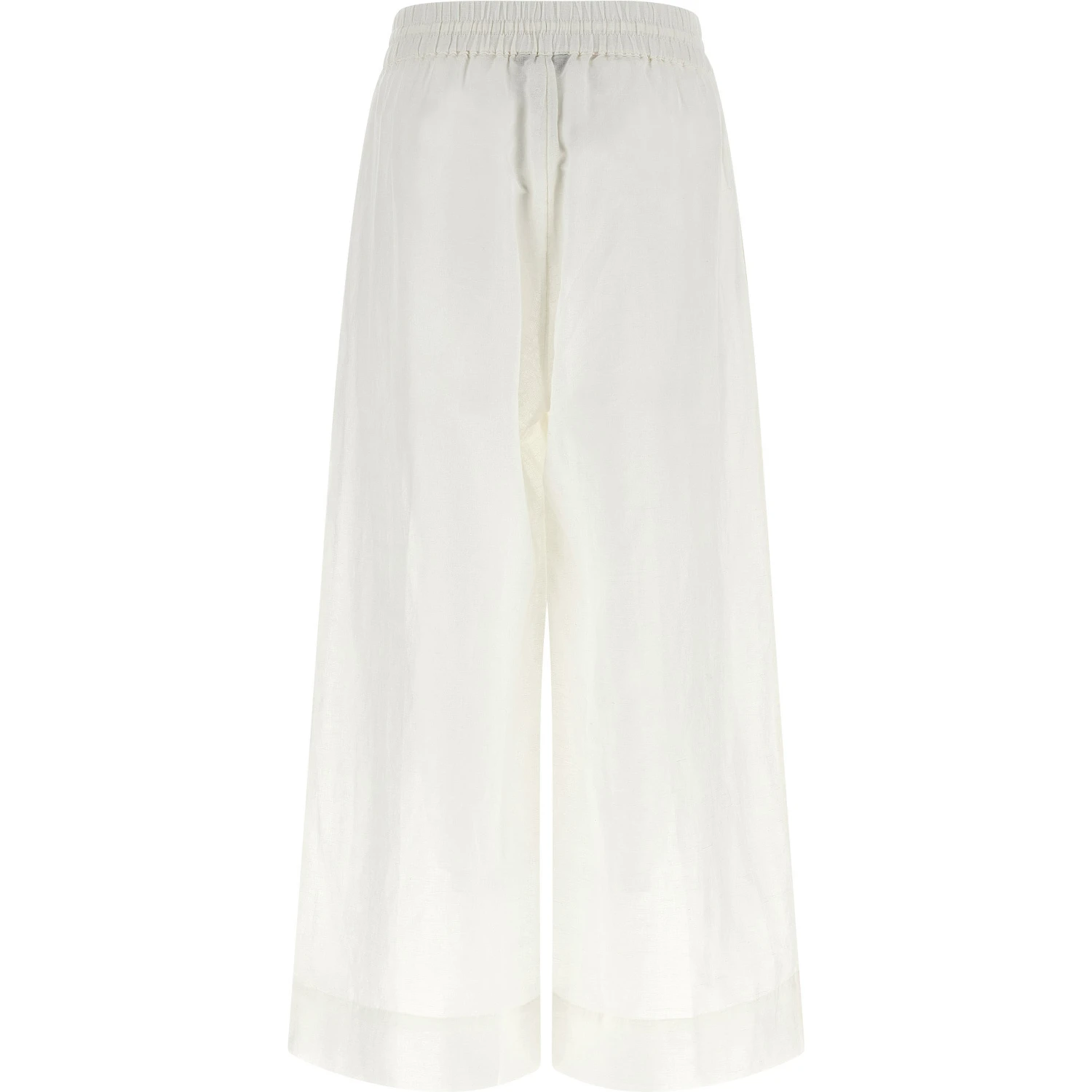 White Linen Casual Pants