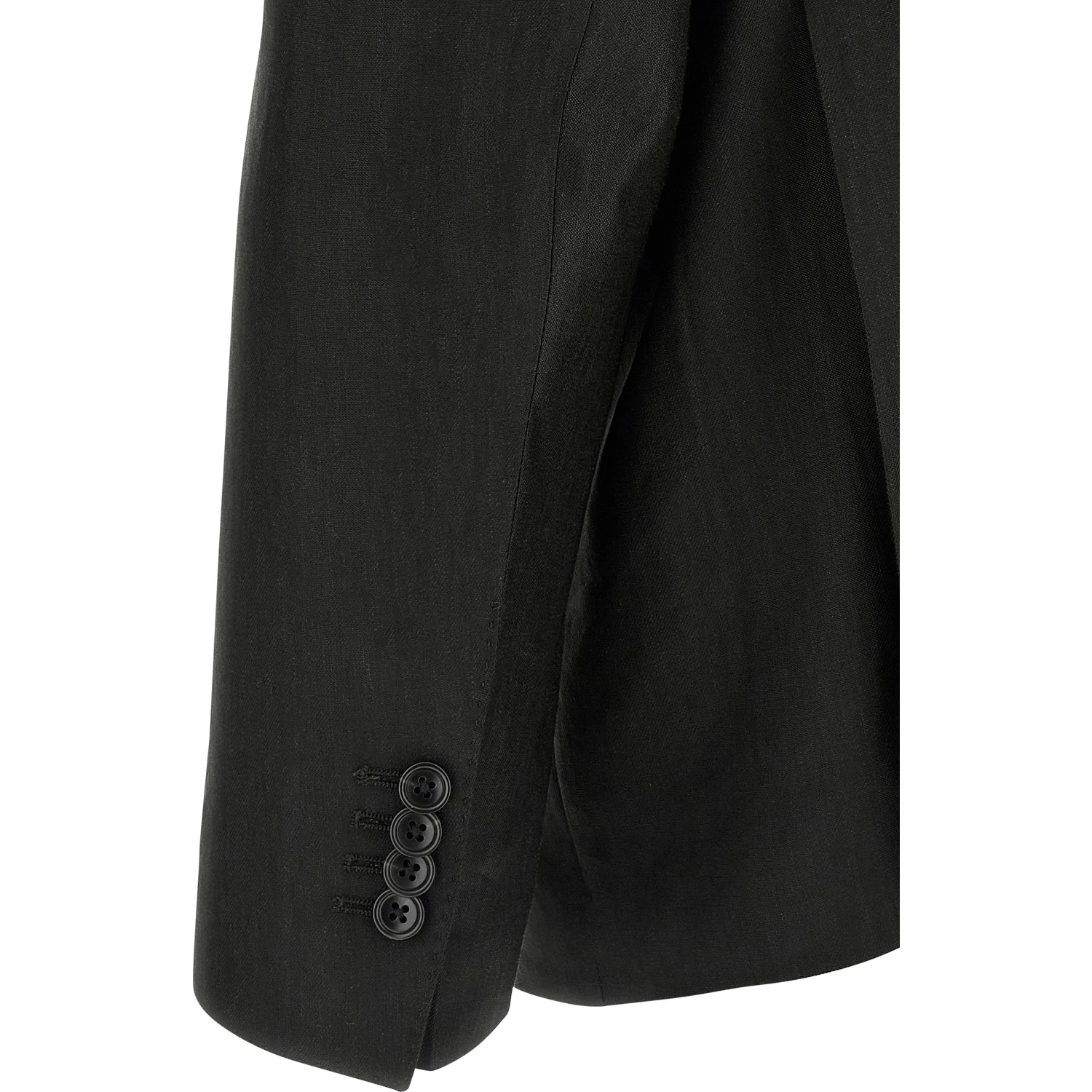 Black Linen Two-Piece Suit