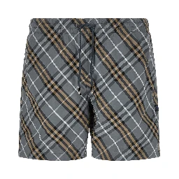 Blue Polyamide Bermuda Shorts