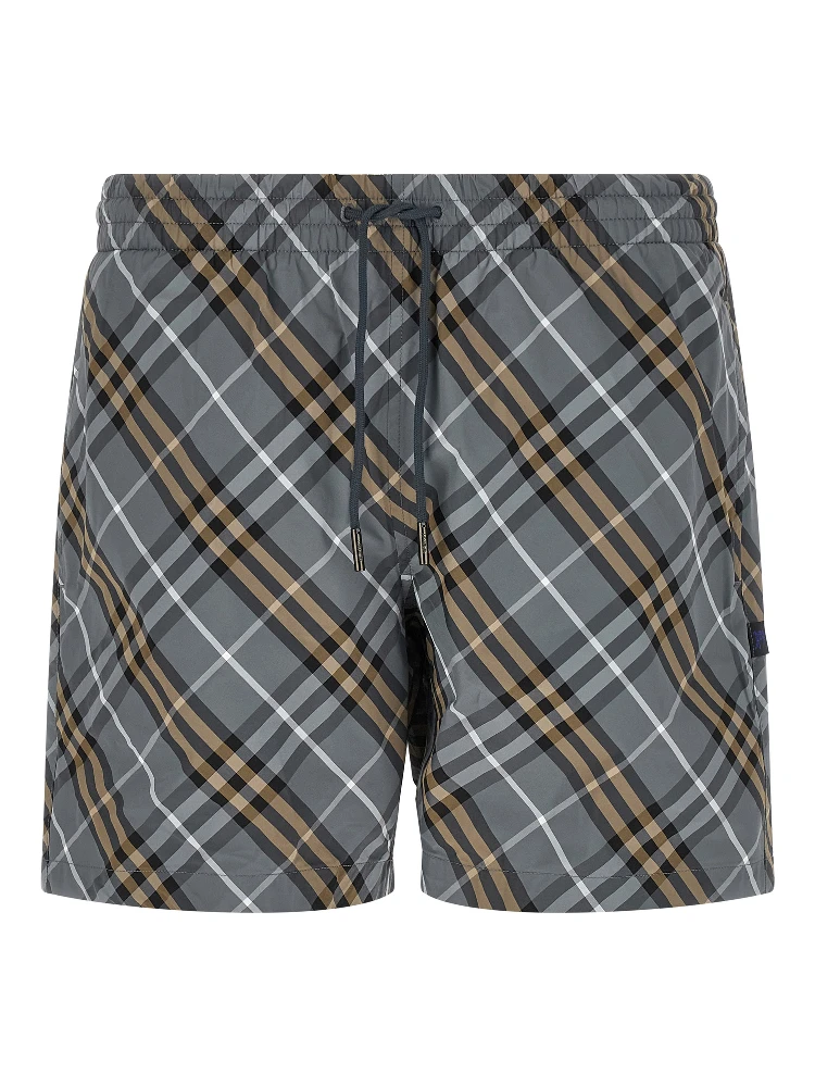 Blue Polyamide Bermuda Shorts