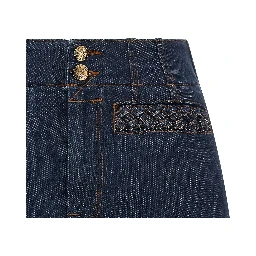 Blue Cotton Bermuda Shorts