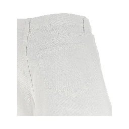 White Cotton Bermuda Shorts