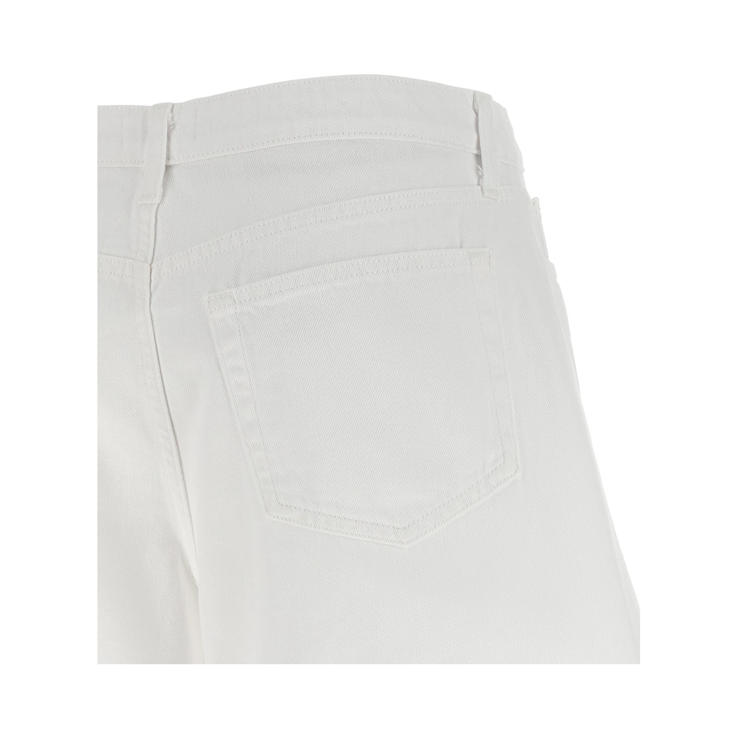 White Cotton Bermuda Shorts