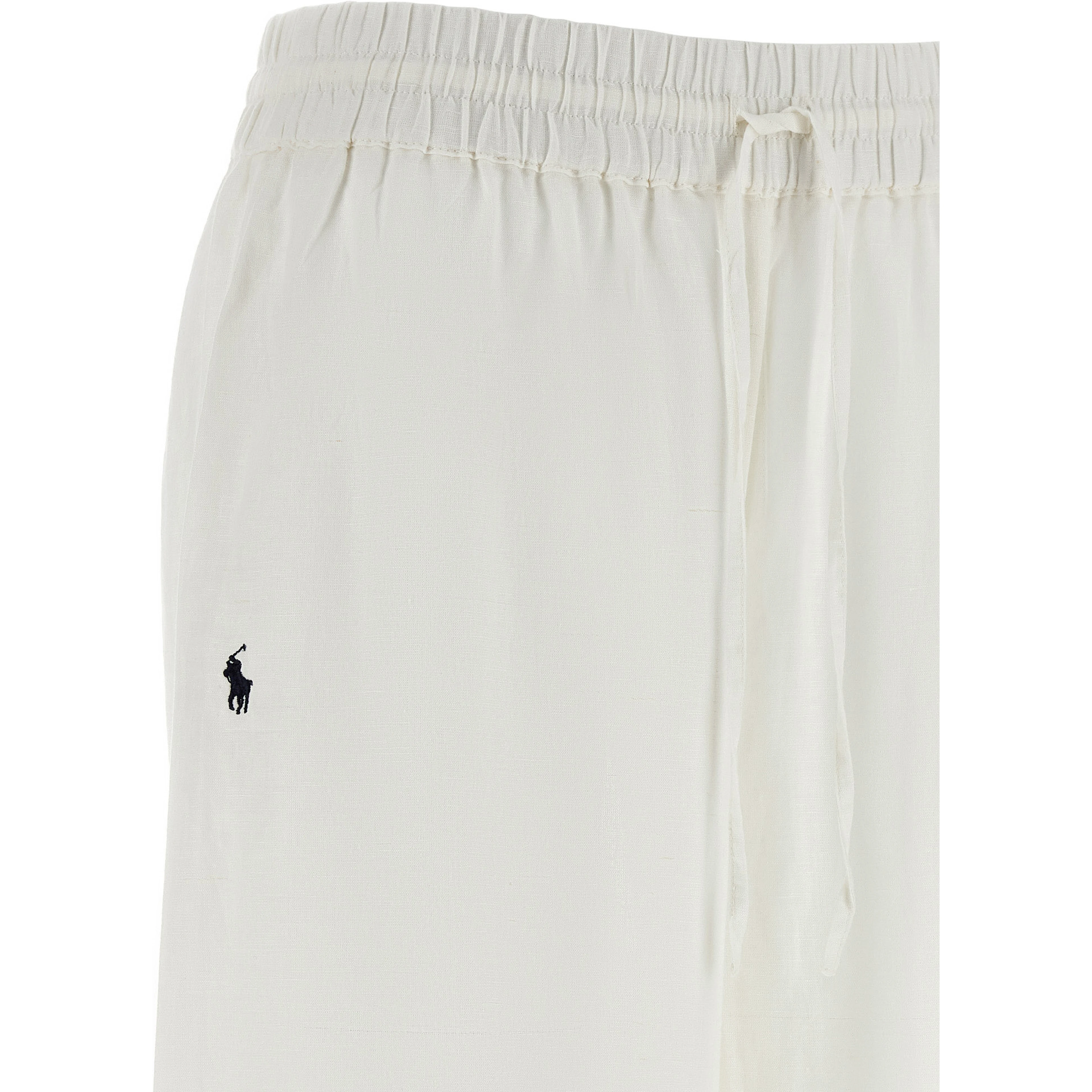 White Linen Casual Pants
