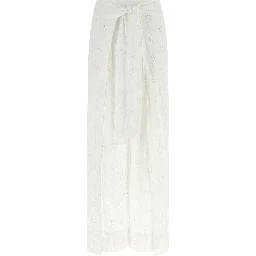 White Cotton Casual Pants