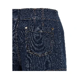 Blue Cotton Bermuda Shorts