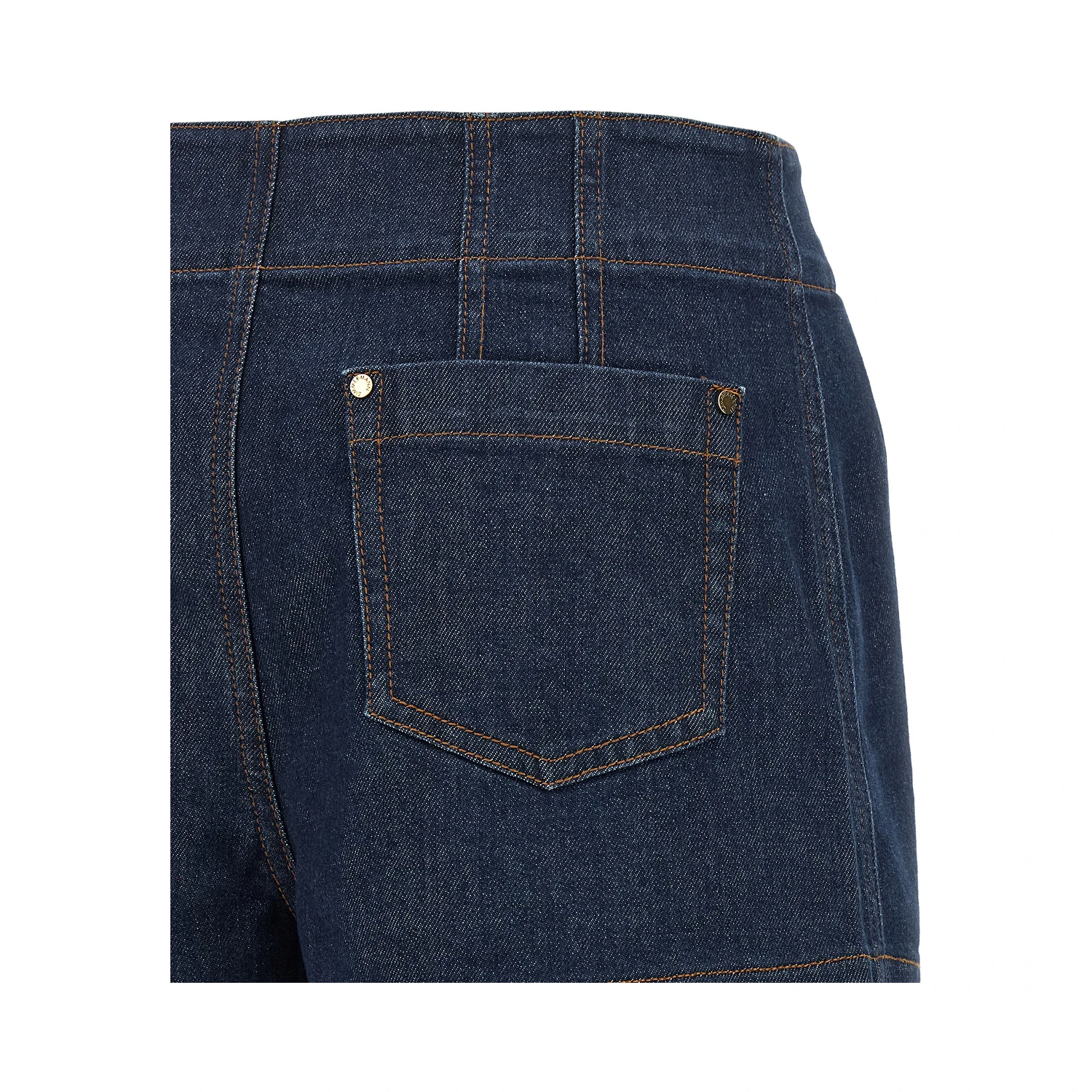 Blue Cotton Bermuda Shorts