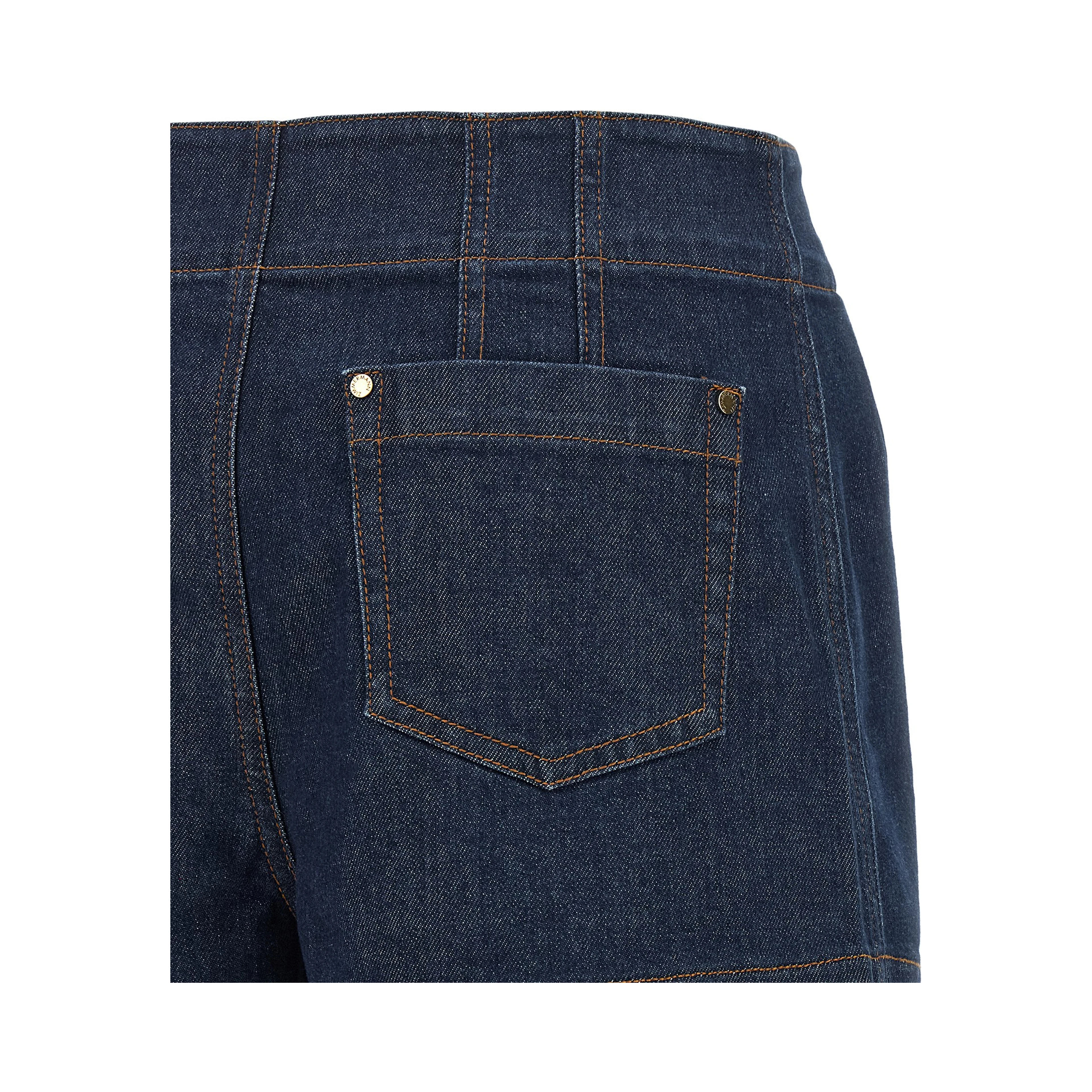 Blue Cotton Bermuda Shorts