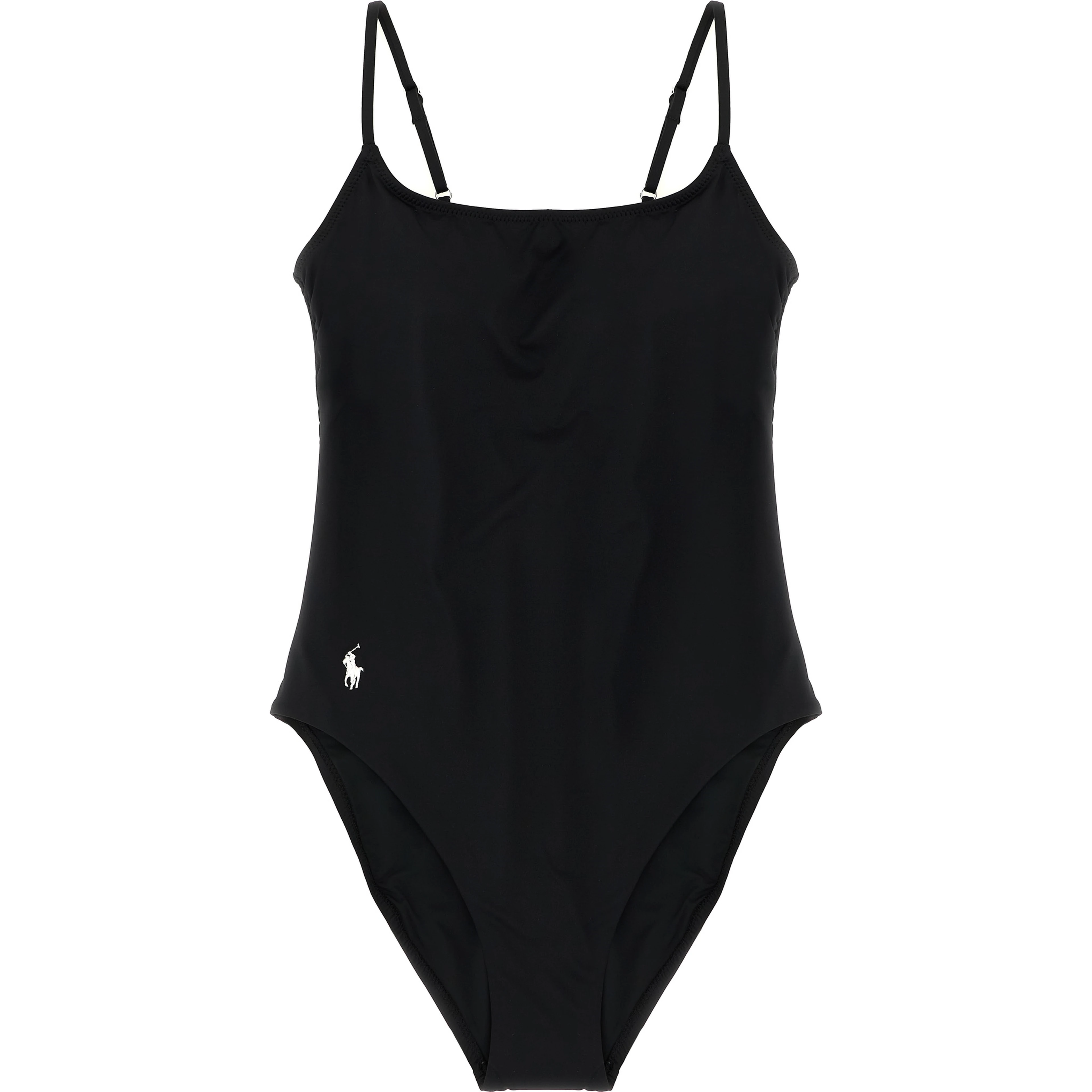 Black Nylon One-Piece Swimsuit