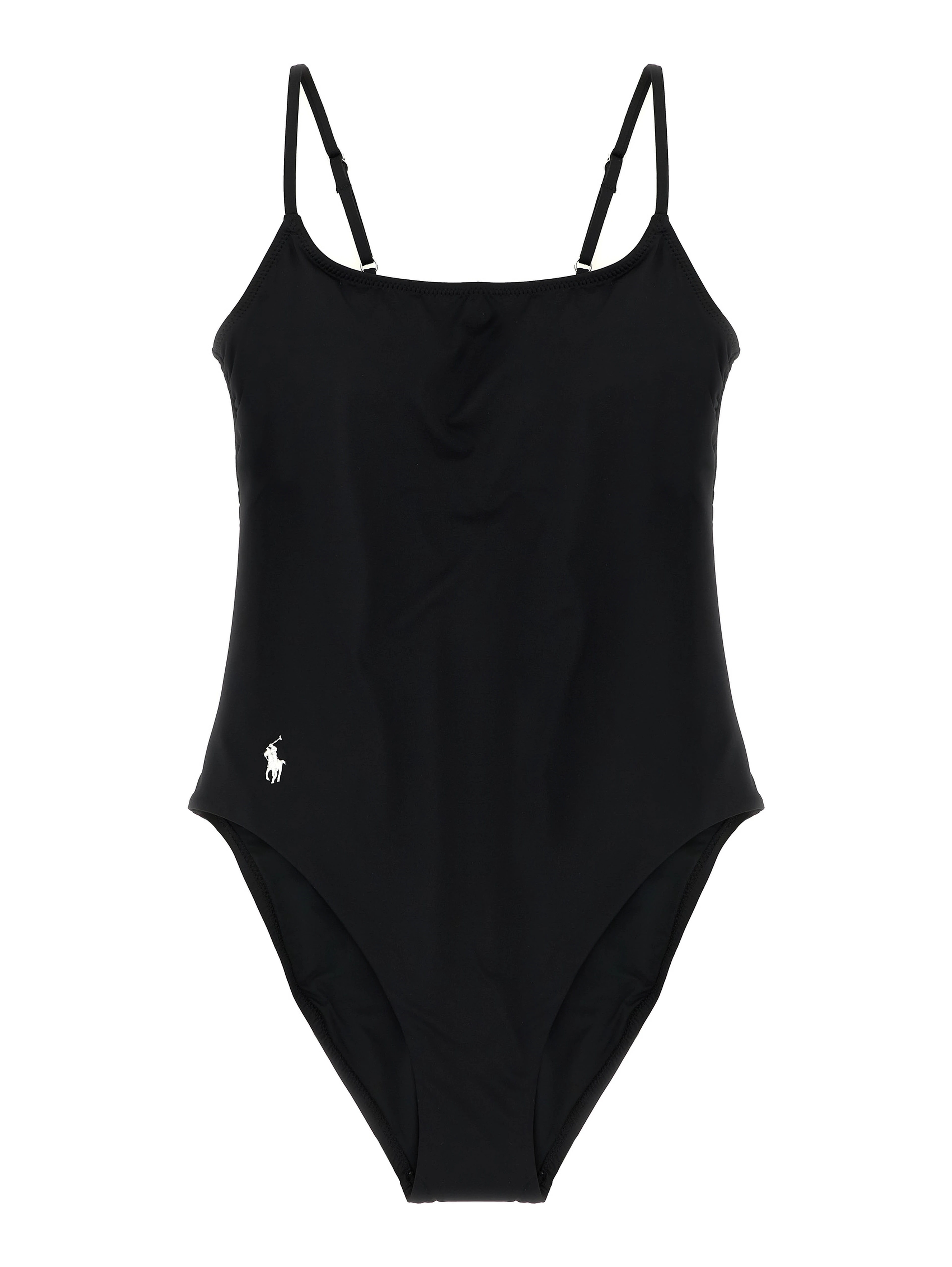 Black Nylon One-Piece Swimsuit