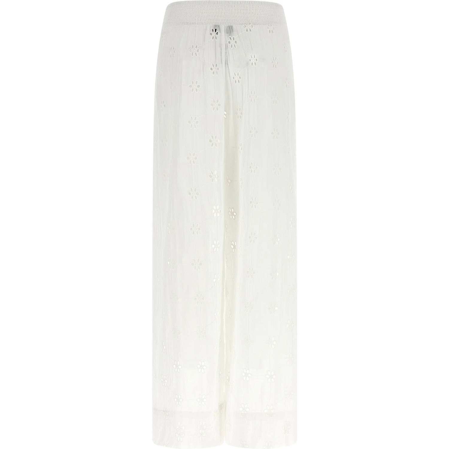 White Cotton Casual Pants