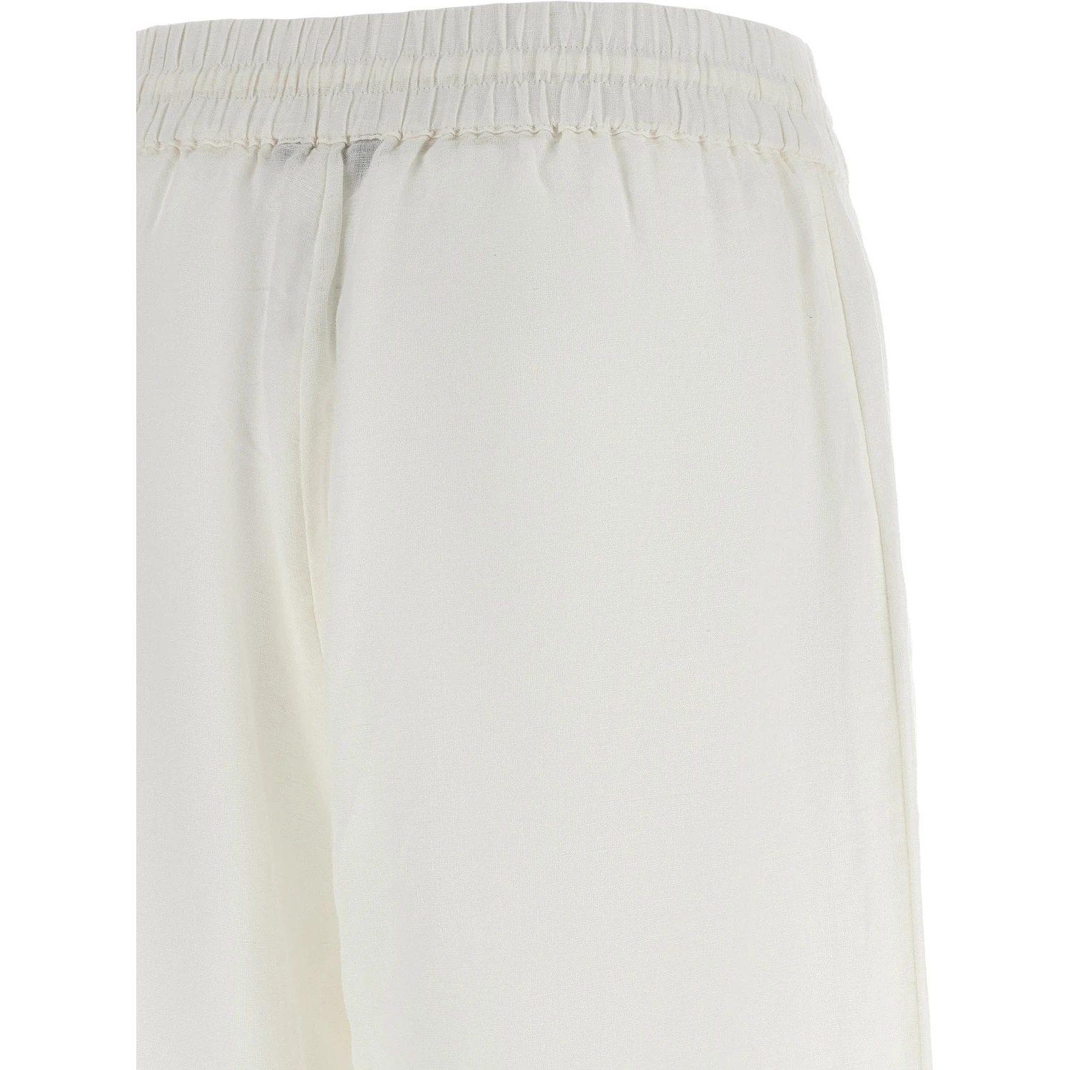 White Linen Casual Pants