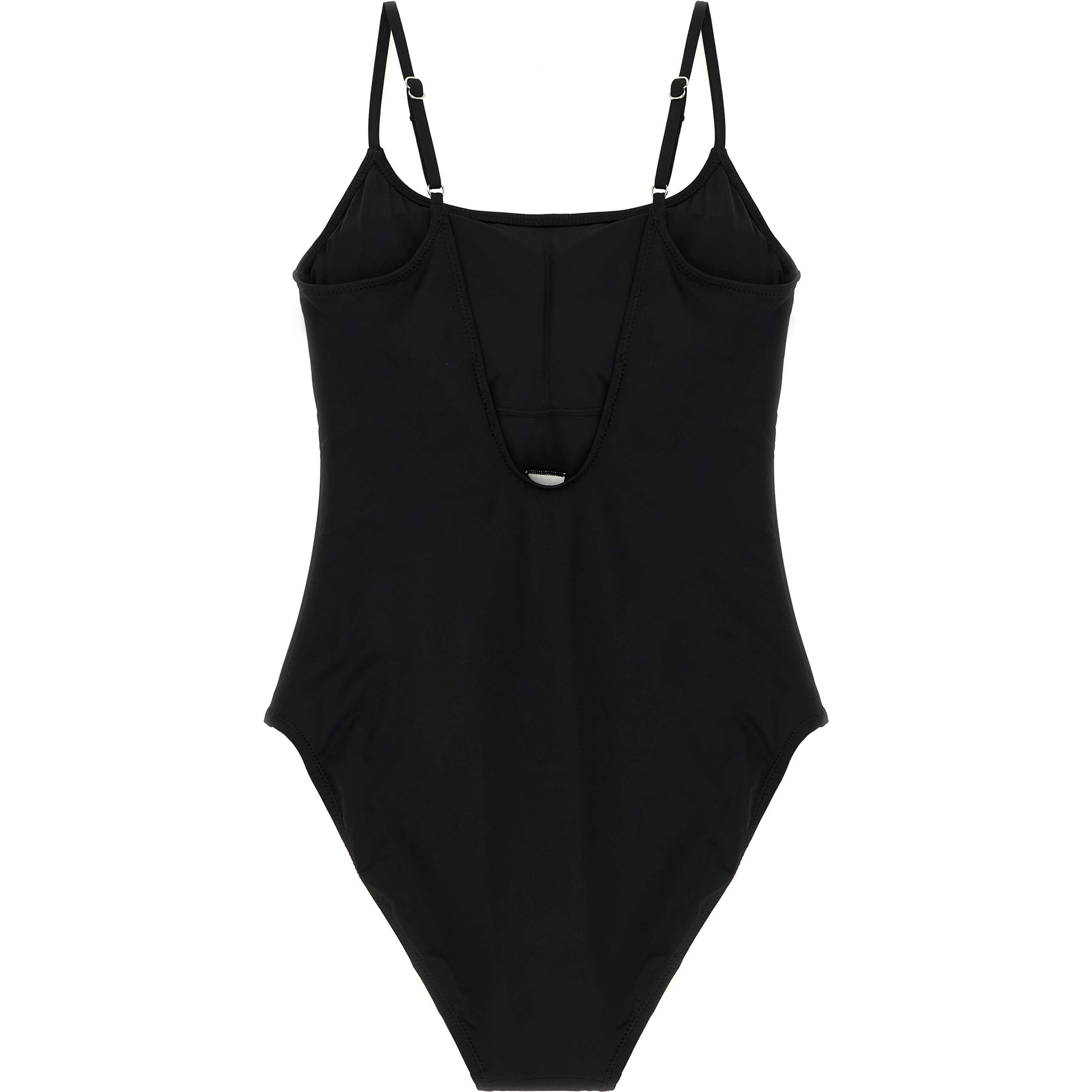 Black Nylon One-Piece Swimsuit