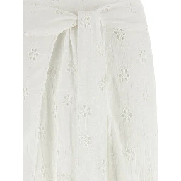 White Cotton Casual Pants