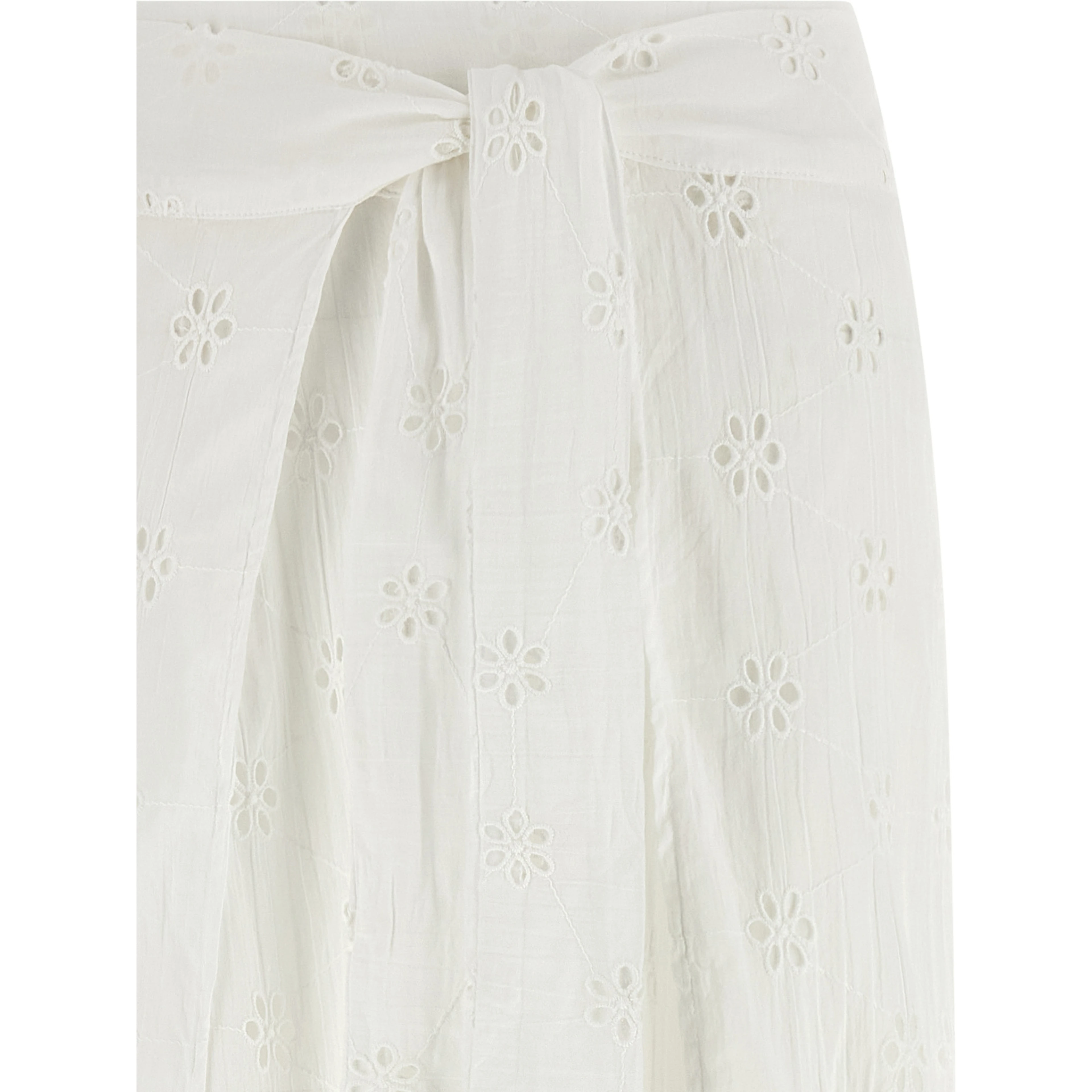 White Cotton Casual Pants