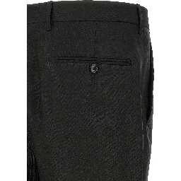 Black Linen Two-Piece Suit