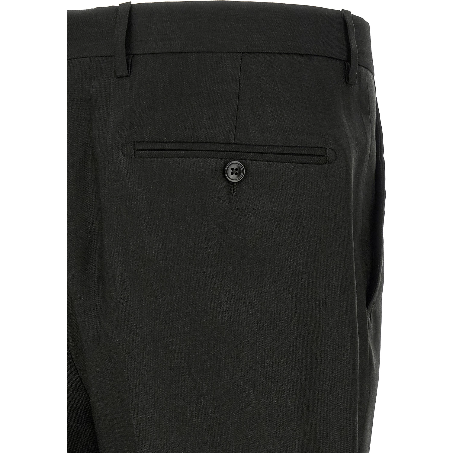 Black Linen Two-Piece Suit